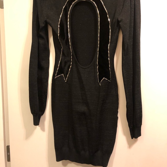 Open back mini sweater dress - Picture 4 of 4